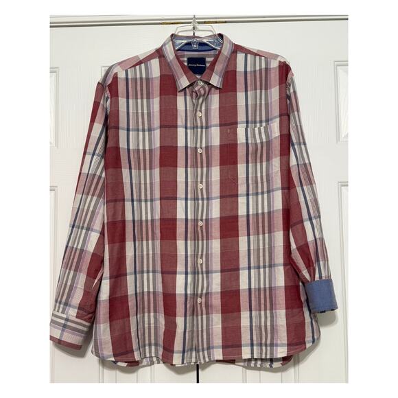 Tommy Bahama Men's Long-Sleeve Silk-Blend Plaid Shirt, Size XXL - Picture 2 of 10